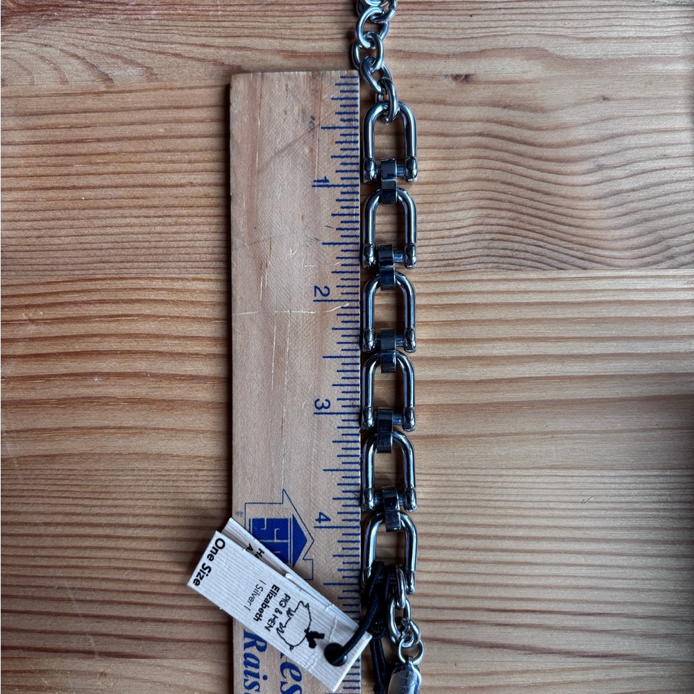 Silver Industrial Bracelet with Modern Design